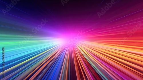 abstract futuristic background with colors glowing neon moving high speed wave lines and bokeh lights. Data transfer concept Fantastic wallpaper  designed by AI. 