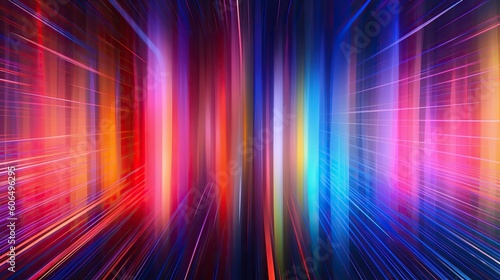 abstract futuristic background with colors glowing neon moving high speed wave lines and bokeh lights. Data transfer concept Fantastic wallpaper  designed by AI. 