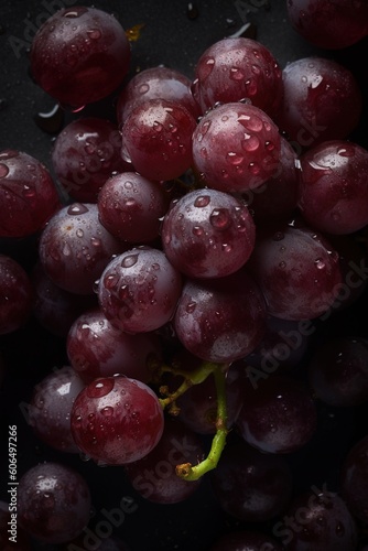 red grapes with drops