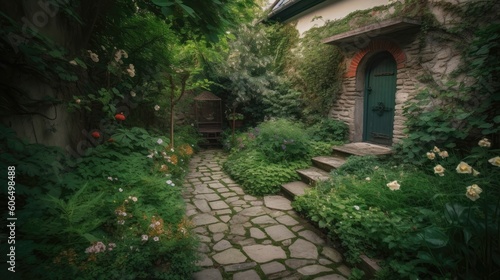 Enchanted Haven: A Charming Minimalistic Garden 3. Generative AI © NormanBalberan