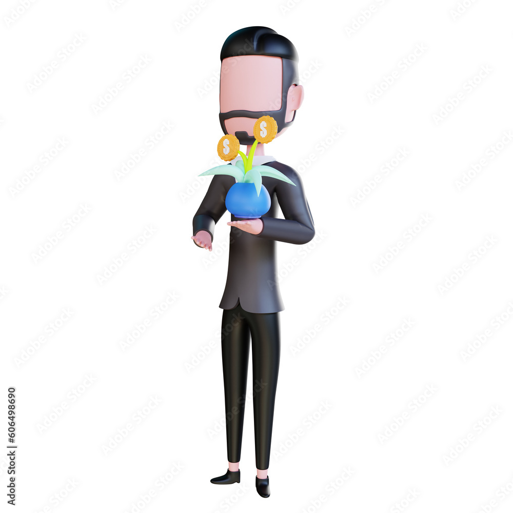 3D ICON BUSSINESMAN