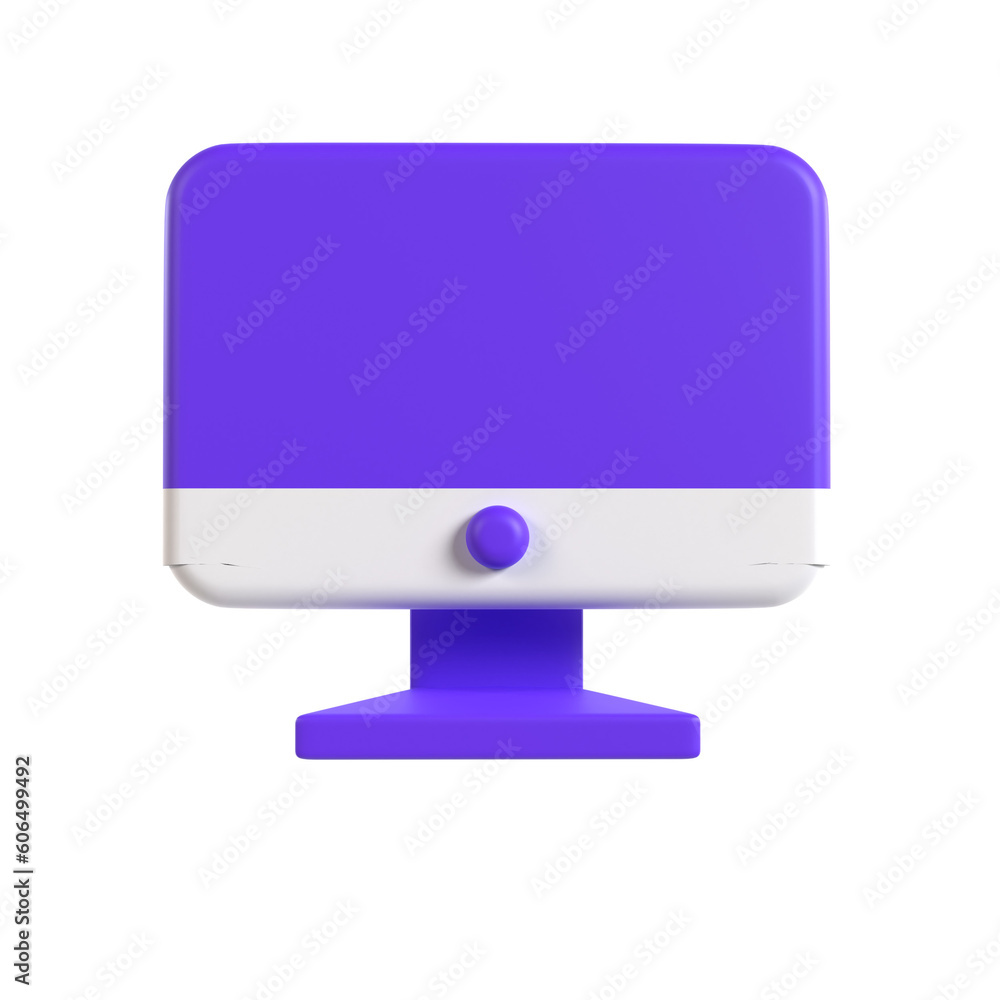 computer 3d illustration isolated on white background computer 3d illustration isolated on white background