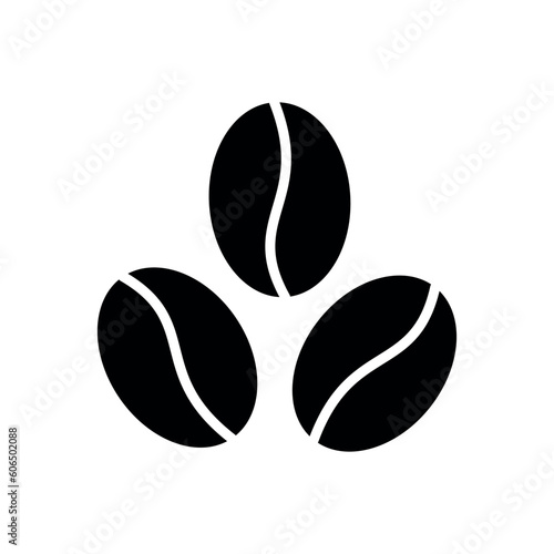 coffee bean sign vector glyph icon