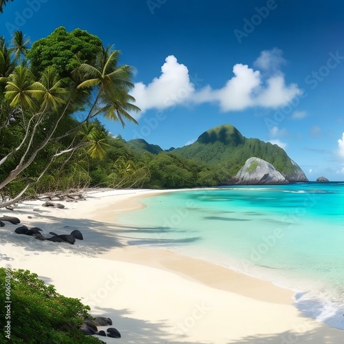 beach with palm trees