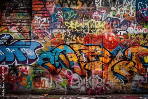 Graffiti on the wall  created with generative AI
