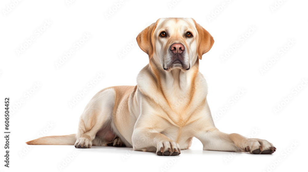 Labrador Retriever isolated on white background Labrador Retriever isolated on white background