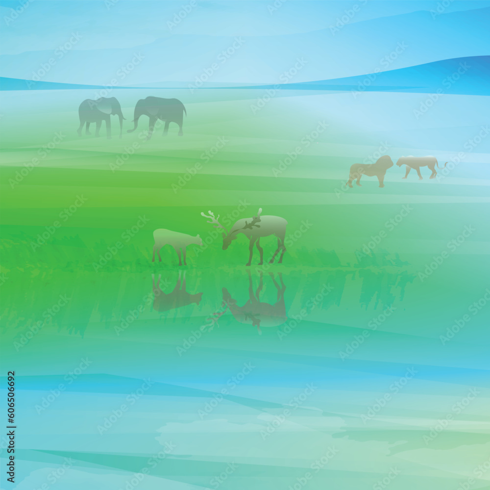 God created animals on the sixth day. Six Days of Creation. Bible creation story picture. Creation of the world. God created animals on the sixth day. Six Days of Creation. Bible creation story picture. Creation of the world.
