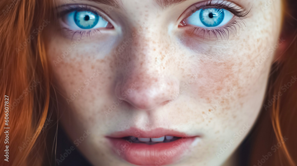 Captivating macro shot of a woman's beautiful eye, revealing intricate details and enchanting colors. generative AI. Captivating macro shot of a woman's beautiful eye, revealing intricate details and enchanting colors. generative AI.