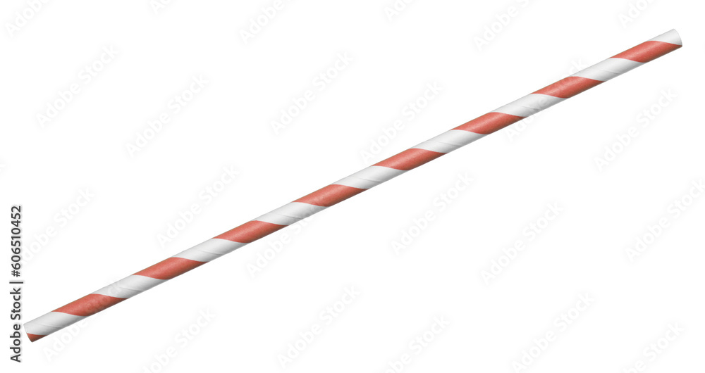 Φωτογραφία Paper drinking straw isolated on white, with clipping path, eco friendly