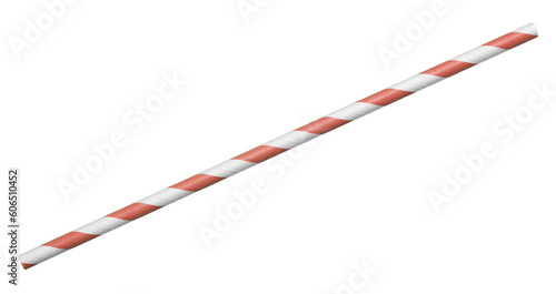 Paper drinking straw isolated on white, with clipping path, eco friendly photo