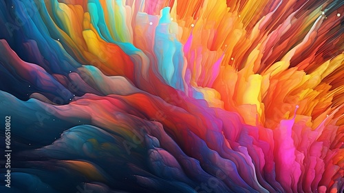 Colourful  abstract background, wallpaper, colour splash. Generative AI
