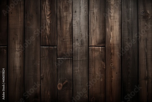 design of dark wood background, old wooden wall, Generative AI