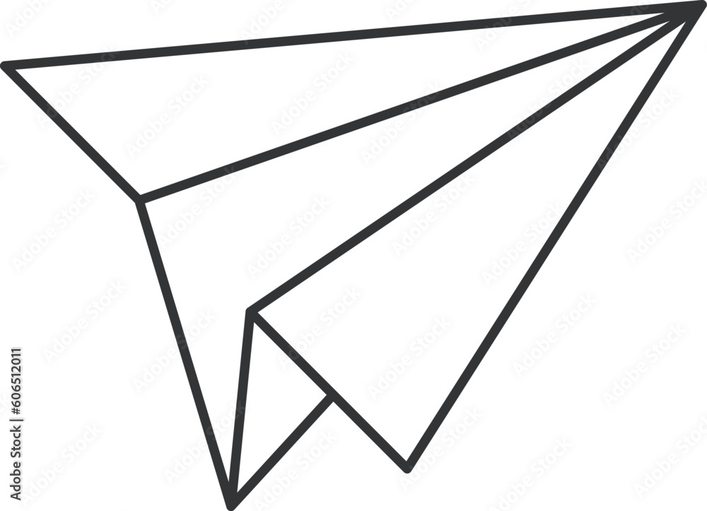 Aircraft, paper airplane icon. Illustration in outline style. Aircraft, paper airplane icon. Illustration in outline style.