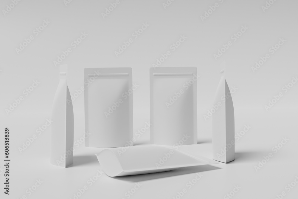Coffee packaging templates designed using Blender software are equipped with light and shadows Coffee packaging templates designed using Blender software are equipped with light and shadows