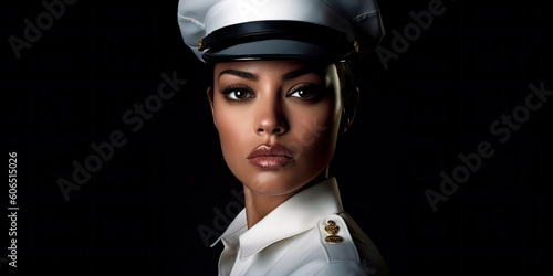 female naval officer, woman in profession, Generative AI