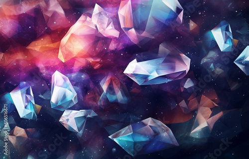Abstract Diamond Background made with AI generative technology