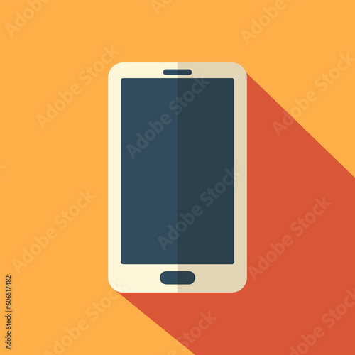 Smartphone. Cartoon smartphone. Flat design. Vector clipart.