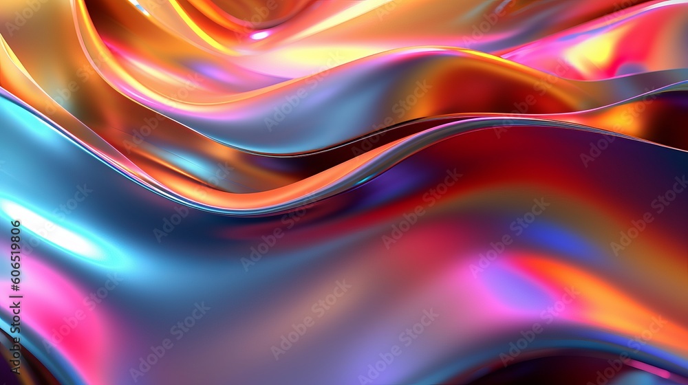 Metallic abstract wavy liquid background layout design tech innovation - abstract background with waves - abstract colorful background, Generative AI Metallic abstract wavy liquid background layout design tech innovation - abstract background with waves - abstract colorful background, Generative AI