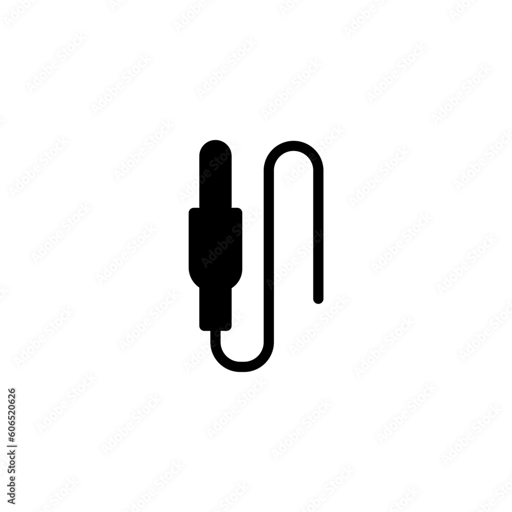Plug Audio Cable Solid Icon Plug Audio Cable Solid Icon
