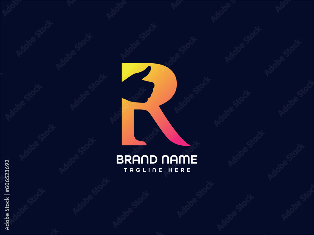 r modern letter logo r modern letter logo