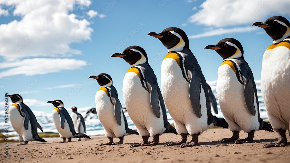 Fototapeta premium group of penguins