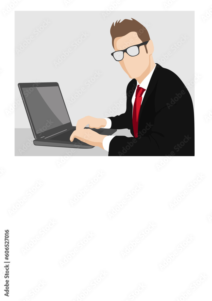 businessman working on laptop businessman working on laptop