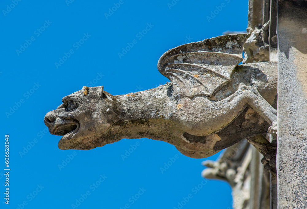 Ταπετσαρία Gargouille dans l'église Saint-Martin de Saint-Valéry-sur-Somme, Picardie, Franc
