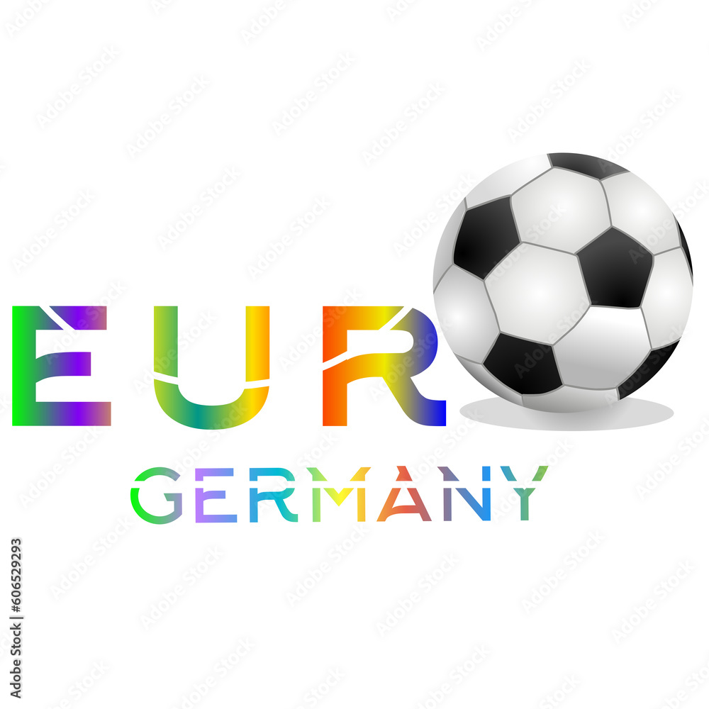 euro germany text with ball euro germany text with ball