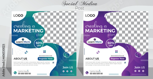 square social mediea template,digital business social mediea post.business advertisting social mediea post.corporate business social mediea post. photo