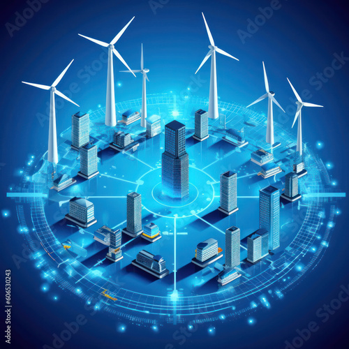 Environmental protection, renewable, sustainable energy sources. generated by AI
