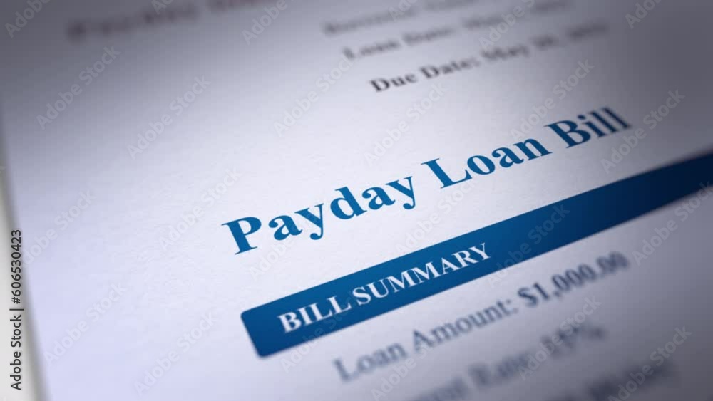 Animated Payday Loan Bill, Fictitious Data Created Exclusively for This Concept Footage
Animated Payday Loan Bill, Fictitious Data Created Exclusively for This Concept Footage