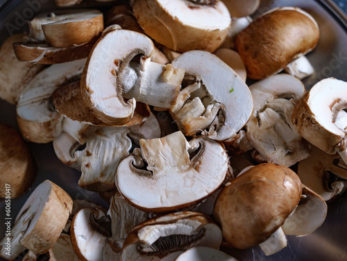 Stack of fresh mushroom 