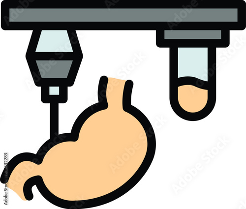 Science bioprinting icon. Outline Science bioprinting vector icon for web design isolated on white background color flat