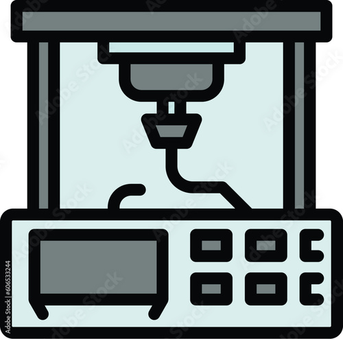 Medical bioprinting icon. Outline Medical bioprinting vector icon for web design isolated on white background color flat