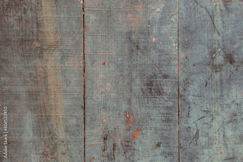 Detail of blue painted old wooden planks texture, grunge background © Azahara MarcosDeLeon
