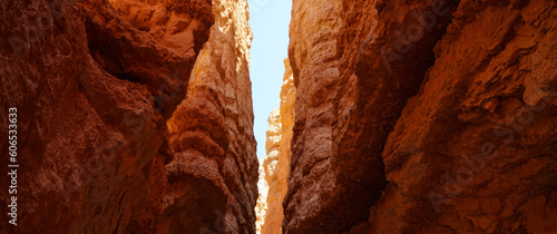 Shot of the orange colored rock formation in Bryce Canyon National Park