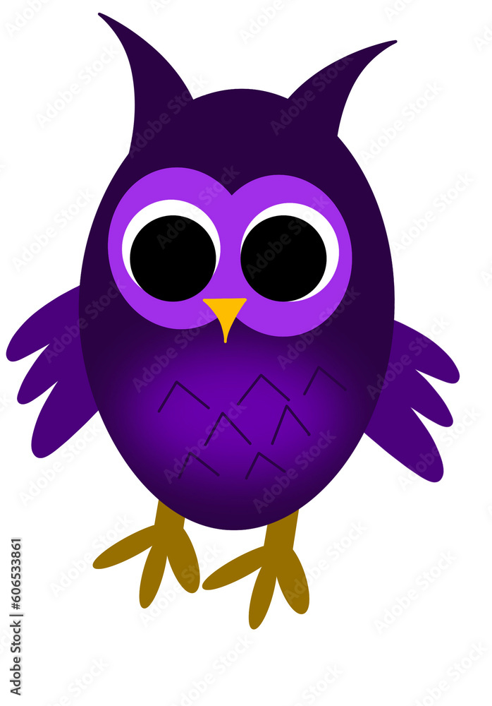 Owl - Purple Owl Illustration -  Owl PNG