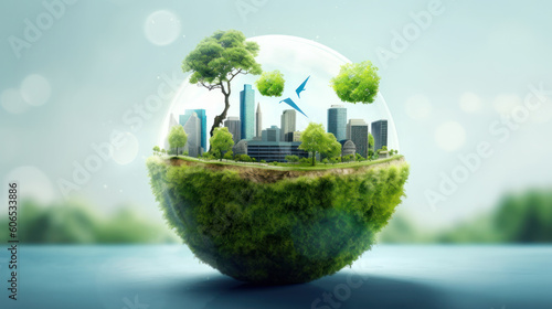 Environmental protection, renewable, sustainable energy sources. generated by AI