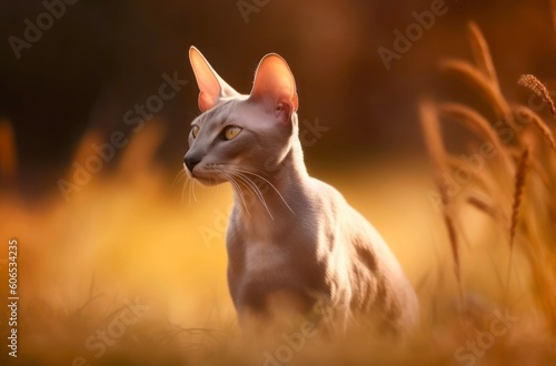 Cute Oriental cat. Generative AI. © Hanna