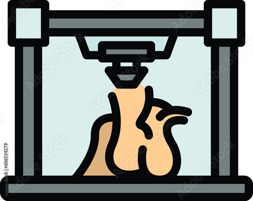 Future bioprinting icon. Outline Future bioprinting vector icon for web design isolated on white background color flat