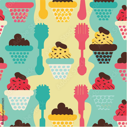 cute simple souffle pattern, cartoon, minimal, decorate blankets, carpets, for kids, theme print design

