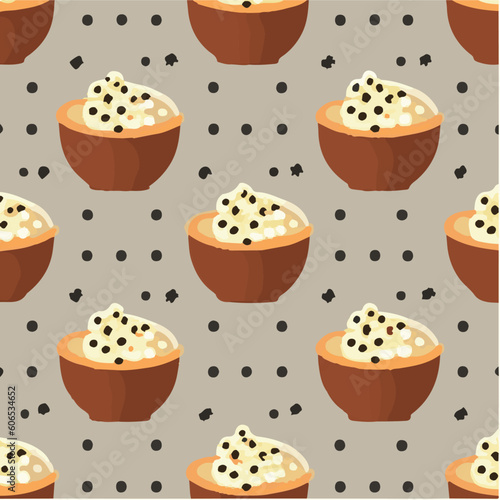 cute simple rice pudding pattern, cartoon, minimal, decorate blankets, carpets, for kids, theme print design
