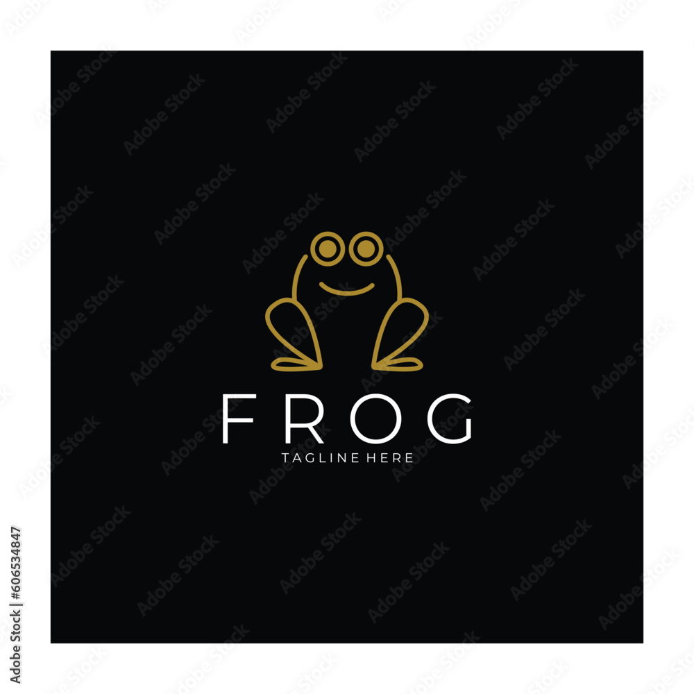frog logo simple vector design template