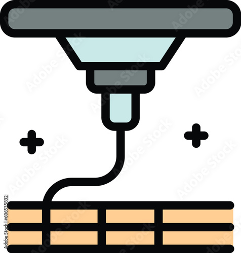 Organism bioprinting icon. Outline Organism bioprinting vector icon for web design isolated on white background color flat