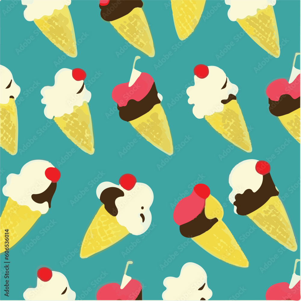 Foto cute simple banana split pattern, cartoon, minimal, decorate blankets, carpets,