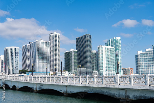 downtown metropolis cityscape in miami  florida. photo of downtown metropolis cityscape