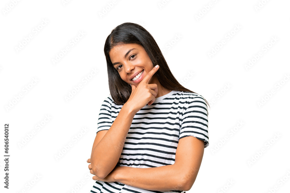 Young African american woman over isolated background happy and smiling Young African american woman over isolated background happy and smiling