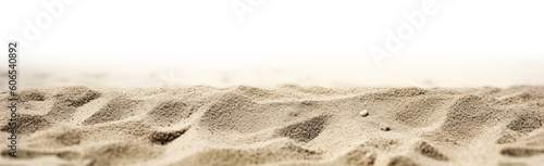 close-up of sand on the beach on a transparent background. generative AI.