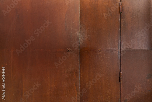 A metal surface with anti-rust treatment with hinges