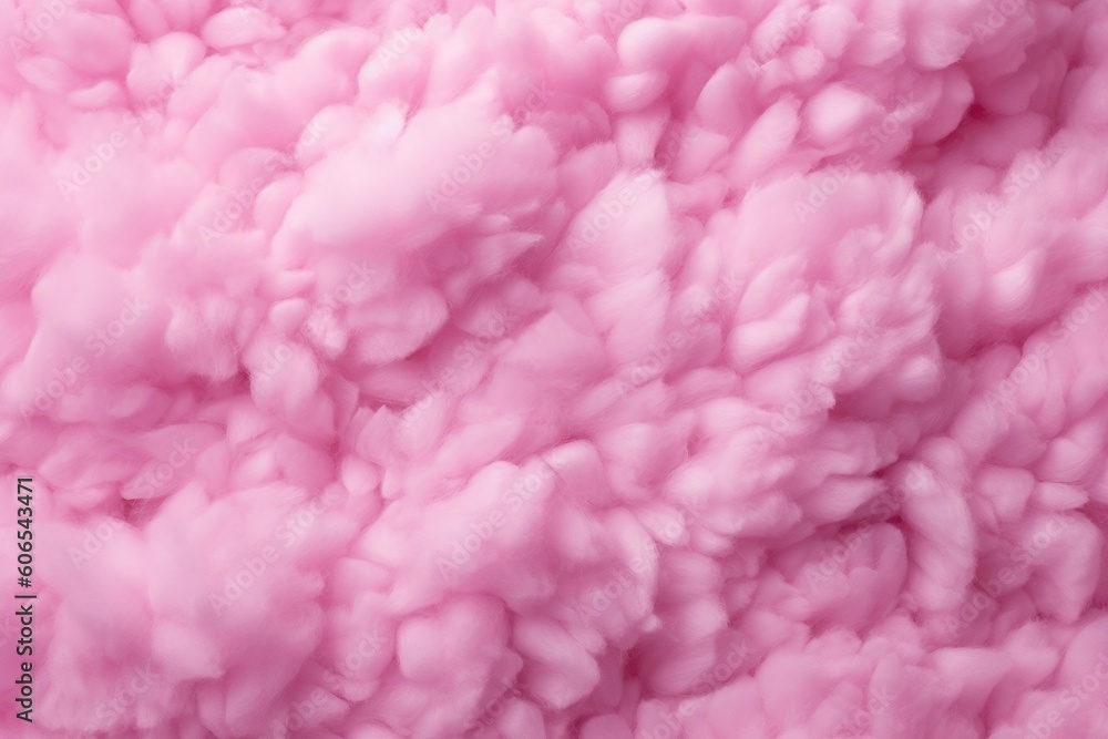 Fluffy Pink Cotton Candy Background, Generative Ai